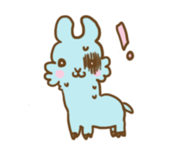 Blue Green Alpaca sticker #14445616