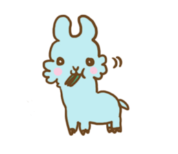 Blue Green Alpaca sticker #14445617