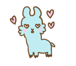 Blue Green Alpaca sticker #14445619