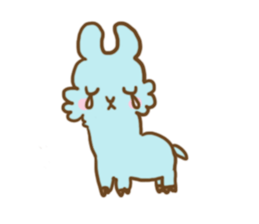 Blue Green Alpaca sticker #14445620