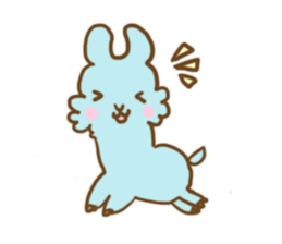 Blue Green Alpaca sticker #14445621