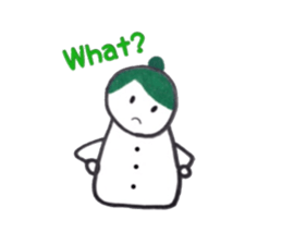 Girls snowman sticker #14446161
