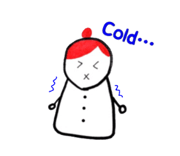 Girls snowman sticker #14446162