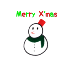 Girls snowman sticker #14446165