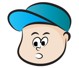 blue cap boy sticker #14446537