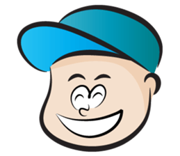 blue cap boy sticker #14446538
