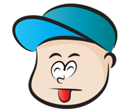 blue cap boy sticker #14446539
