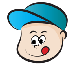 blue cap boy sticker #14446545