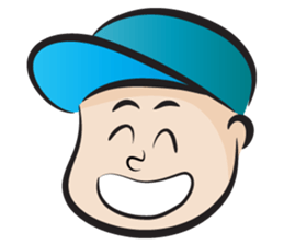 blue cap boy sticker #14446546