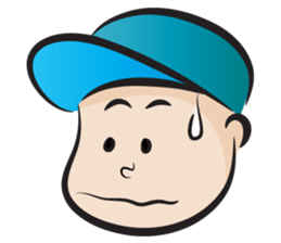 blue cap boy sticker #14446548