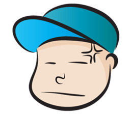 blue cap boy sticker #14446549