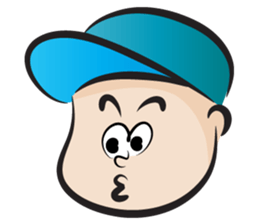 blue cap boy sticker #14446550