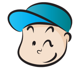 blue cap boy sticker #14446551