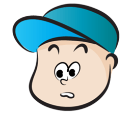 blue cap boy sticker #14446552