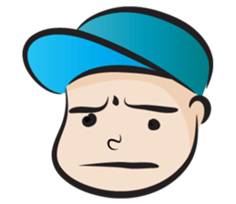 blue cap boy sticker #14446555