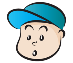 blue cap boy sticker #14446557