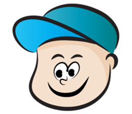 blue cap boy sticker #14446558
