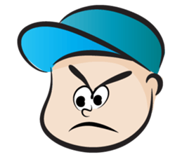blue cap boy sticker #14446559