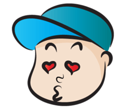 blue cap boy sticker #14446560