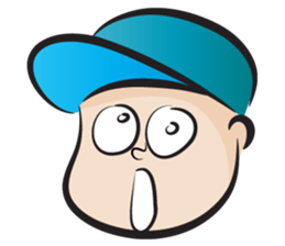 blue cap boy sticker #14446561