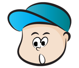 blue cap boy sticker #14446565