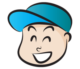 blue cap boy sticker #14446566