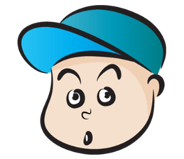 blue cap boy sticker #14446570