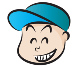 blue cap boy sticker #14446571
