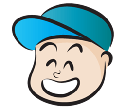 blue cap boy sticker #14446572