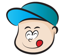 blue cap boy sticker #14446573