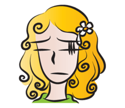 Woman with daisy sticker #14446894