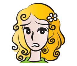 Woman with daisy sticker #14446895