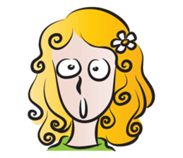 Woman with daisy sticker #14446897