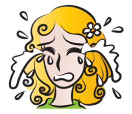 Woman with daisy sticker #14446904