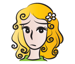 Woman with daisy sticker #14446906