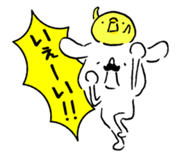 Mustache dog and chick1 sticker #14446930