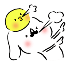 Mustache dog and chick1 sticker #14446940