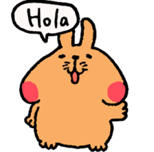 Speaking cute rabbit. sticker #14447190