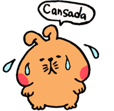 Speaking cute rabbit. sticker #14447193