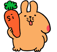 Speaking cute rabbit. sticker #14447196