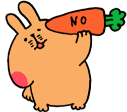 Speaking cute rabbit. sticker #14447199