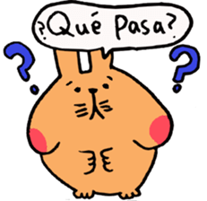 Speaking cute rabbit. sticker #14447201