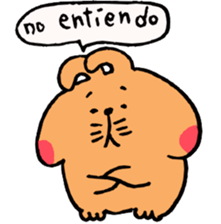 Speaking cute rabbit. sticker #14447203