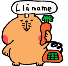 Speaking cute rabbit. sticker #14447204