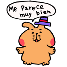 Speaking cute rabbit. sticker #14447207