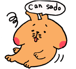 Speaking cute rabbit. sticker #14447209