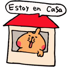 Speaking cute rabbit. sticker #14447210