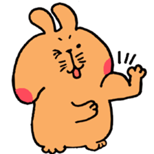 Speaking cute rabbit. sticker #14447212