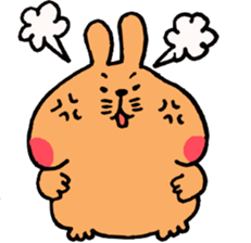 Speaking cute rabbit. sticker #14447219