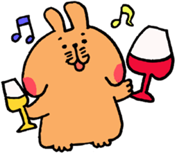 Speaking cute rabbit. sticker #14447220